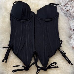 Black Bustier Corset Top